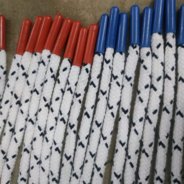 Contrast Yarn Round Drawcord with Molded Tips – Cotton / Polyester Variants